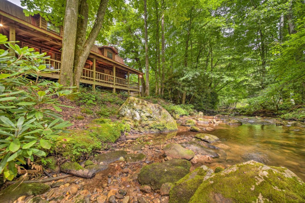 Scenic Creekside Cabin With Wraparound Porch! Villa Highlands Exterior photo