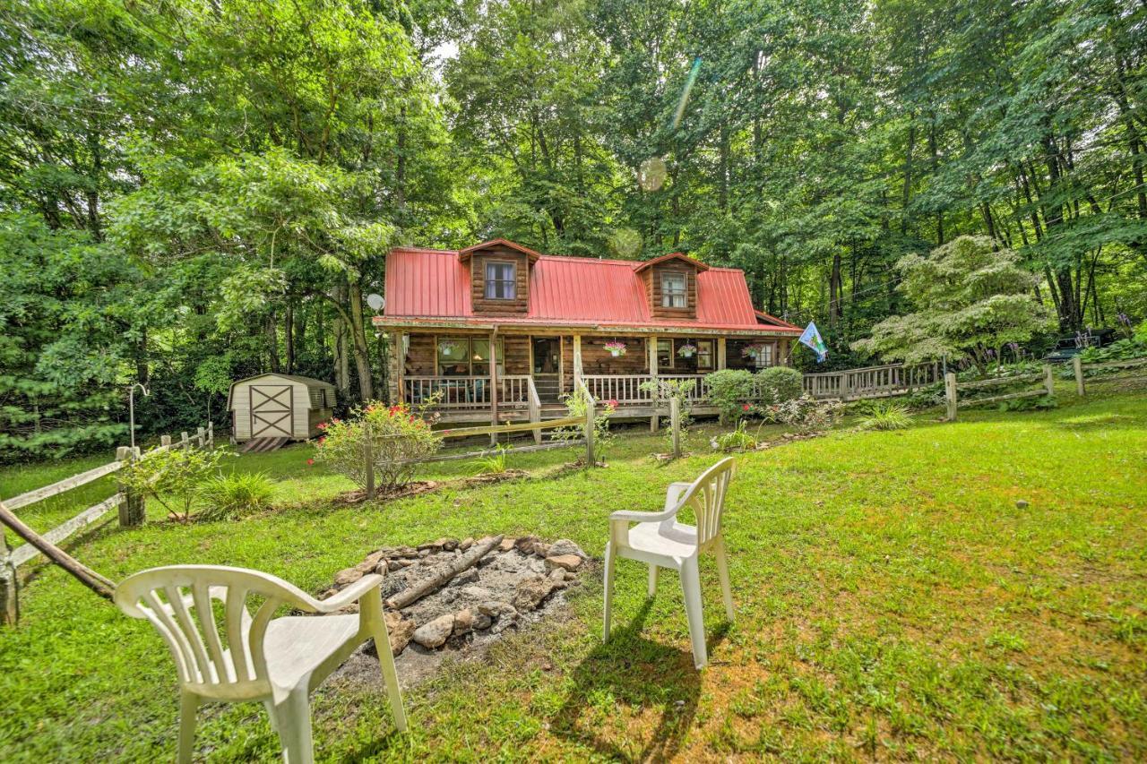 Scenic Creekside Cabin With Wraparound Porch! Villa Highlands Exterior photo