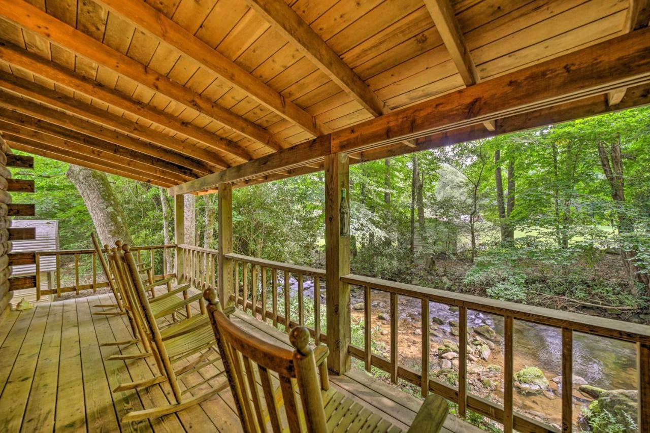 Scenic Creekside Cabin With Wraparound Porch! Villa Highlands Exterior photo